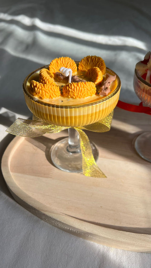 Velas gourmet en copas hechas con cera de soja 100%