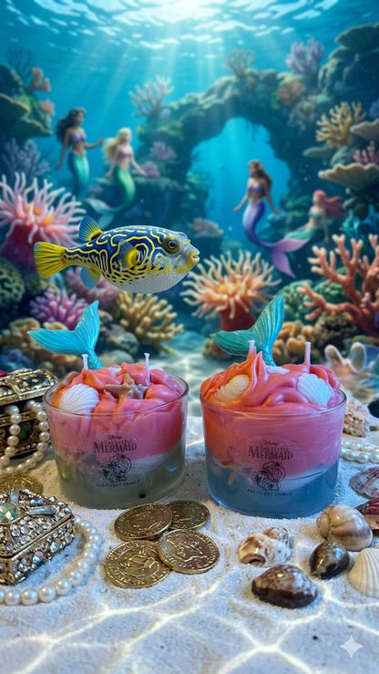🧜‍♀️✨ ¡Sumergete en el Océano con nuestra Vela Artesanal "Brisa de Mar" de La Sirenita! ✨🧜‍♀️