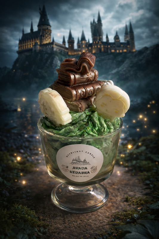 Vela artesanal "Casa Slytherin" 🟢
